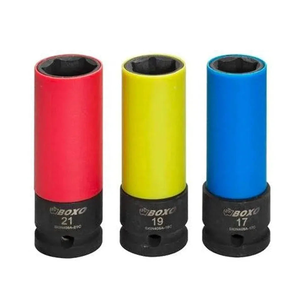 Happybuyes 1/2" Drive 6-Point Wheel Impact Sockets