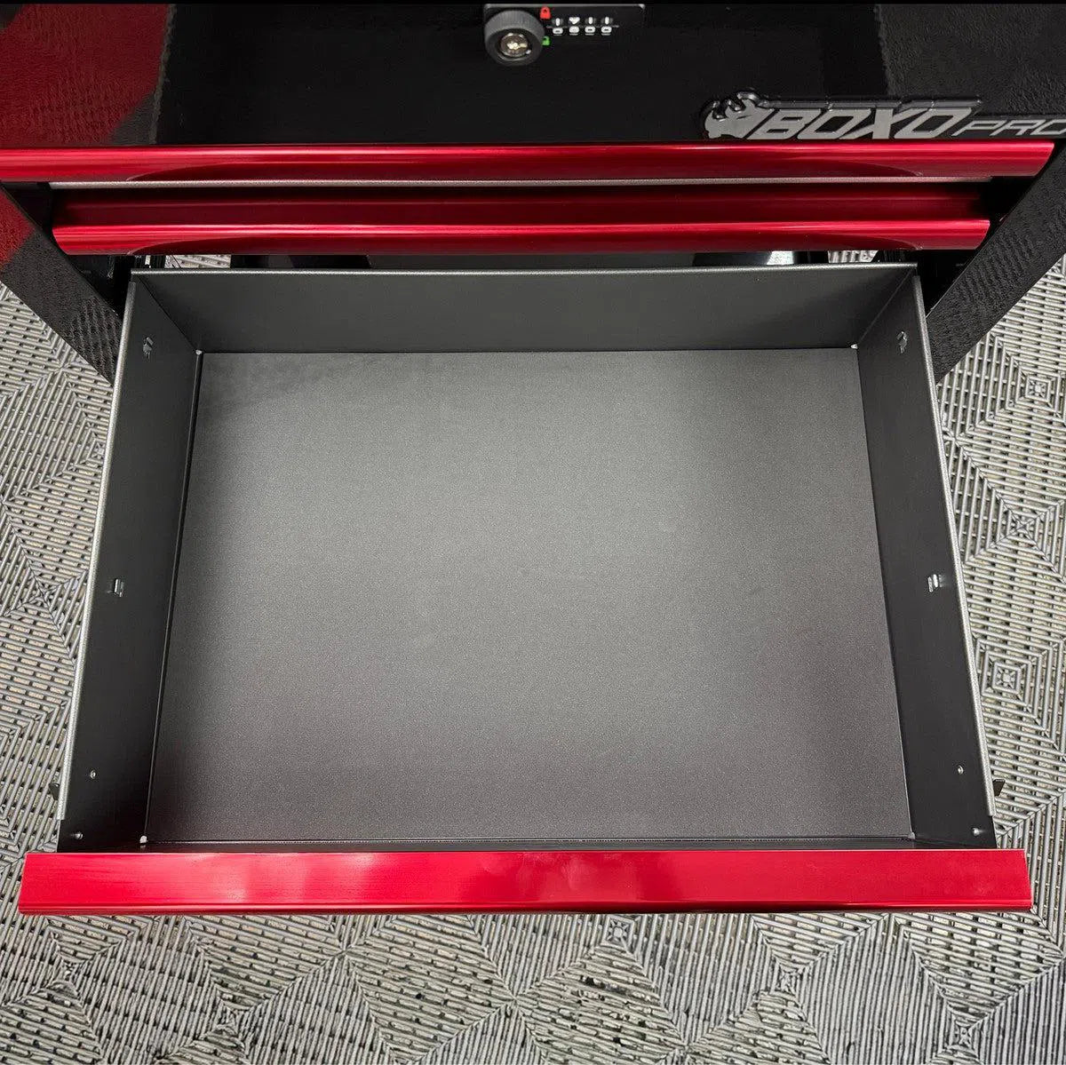 Happybuyes Pro Series | 28" 3-Drawer Flip-Top Service Cart with Quick Service Master Tool Set 28BQS-BK-R