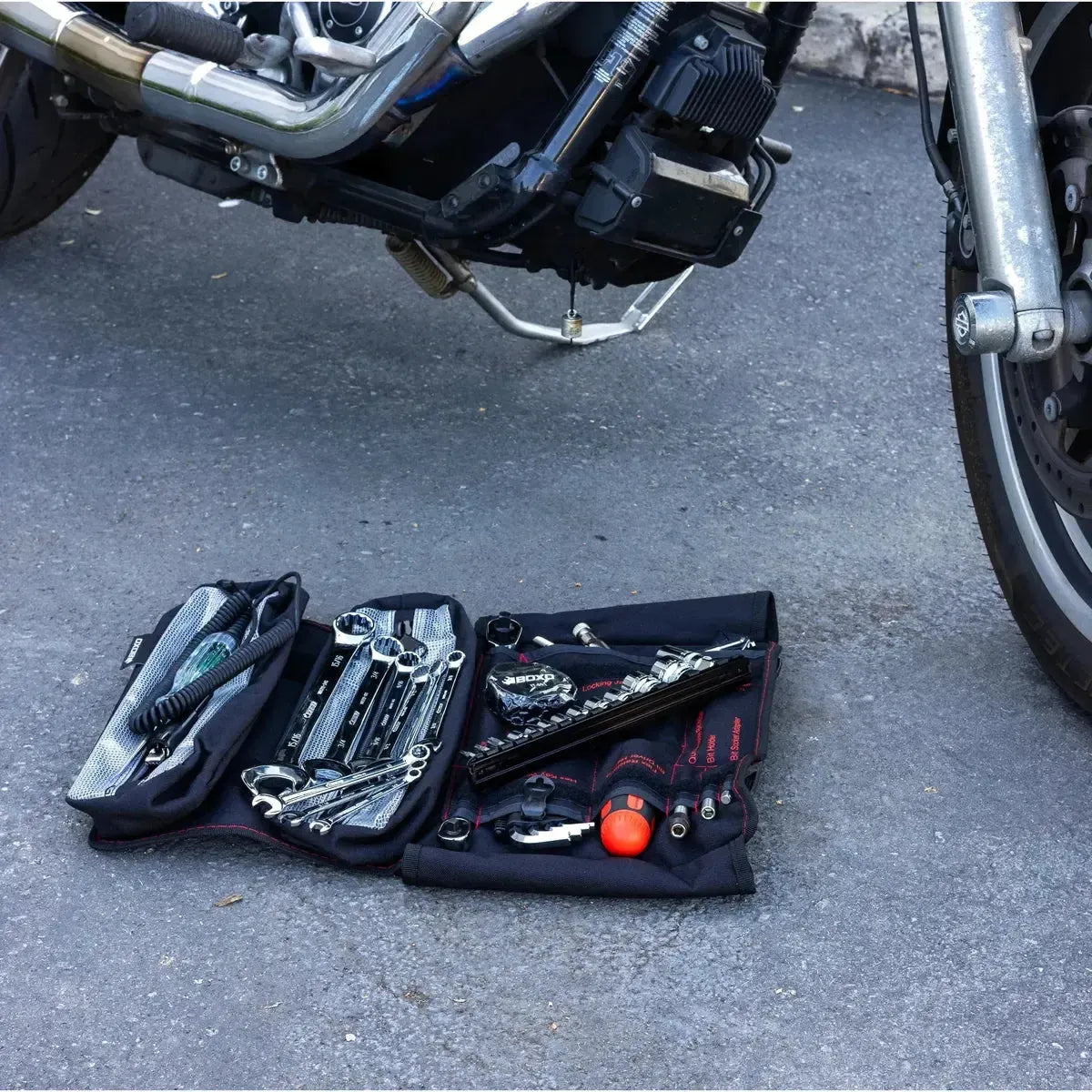 Happybuyes Motorcycle Roll | 48-Piece Motorcycle Tool Kit PA925