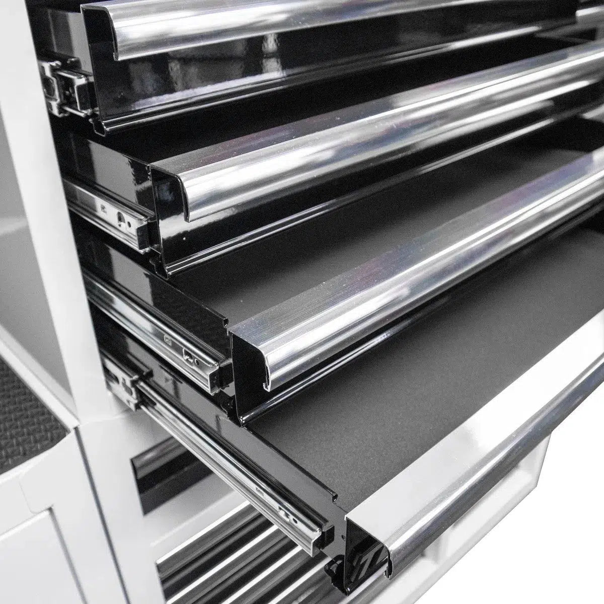 Happybuyes Tech Series | Loaded 41" 19-Drawer Rolling Tool Box | White 41TBM-W