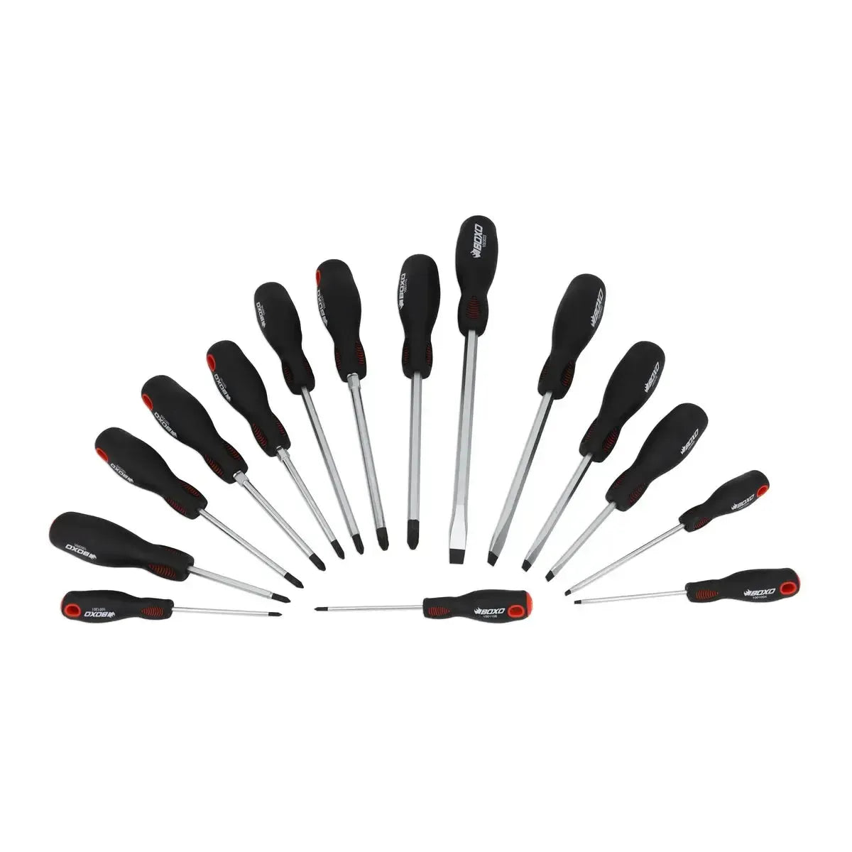 Happybuyes 15-Piece Slotted, Phillips & Pozi Tip Screwdriver Set | 2/3rd EVA Foam BX094-R