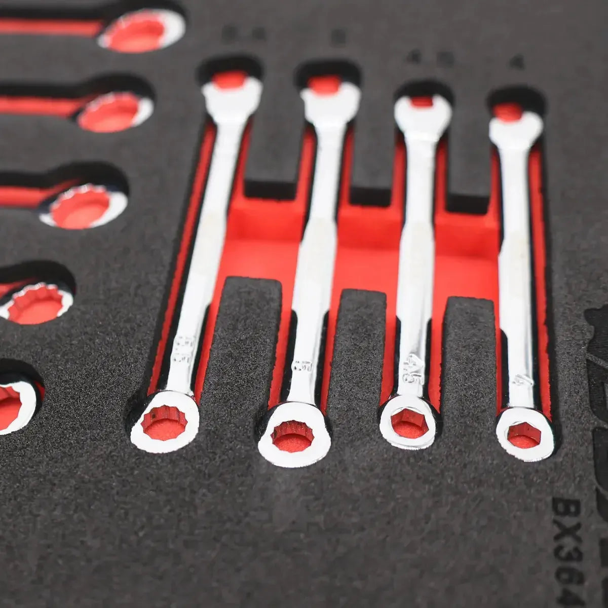 Happybuyes 10-Piece Metric Mini Open Box End Combination Wrench Set | 1/9 Drawer EVA Foam BX364-R2