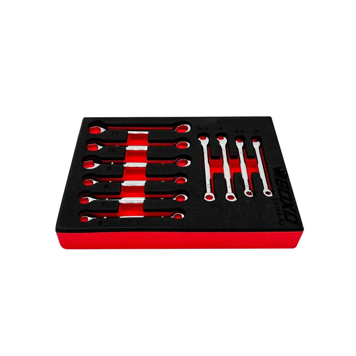 Happybuyes 10-Piece Metric Mini Open Box End Combination Wrench Set | 1/9 Drawer EVA Foam BX364-R2