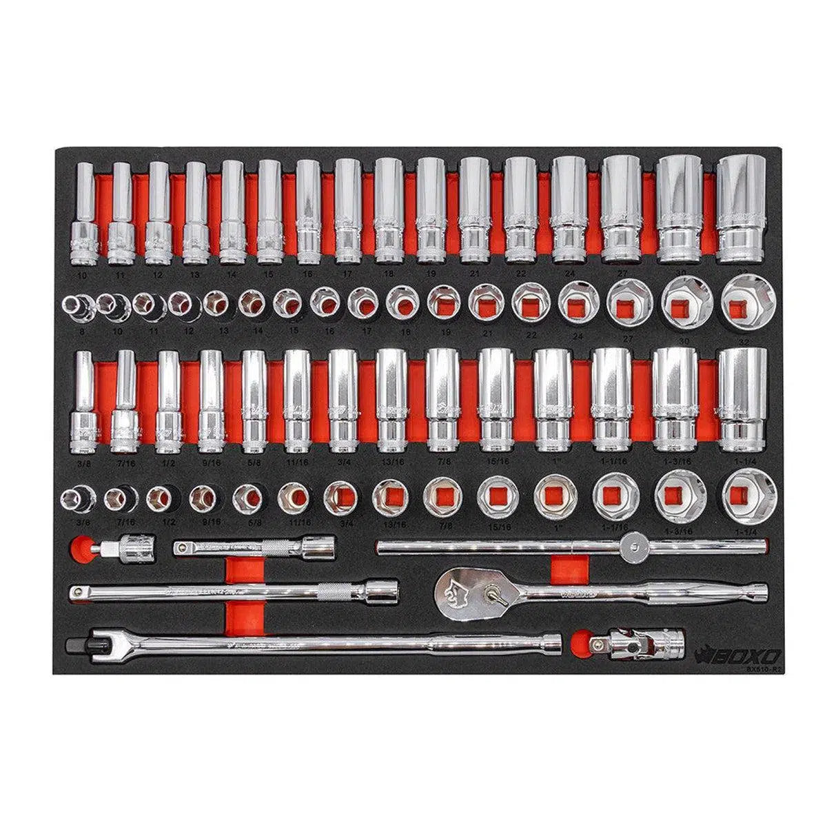 Happybuyes Metric and SAE Master Tool Set | Elite, 452-Pieces MTS-3