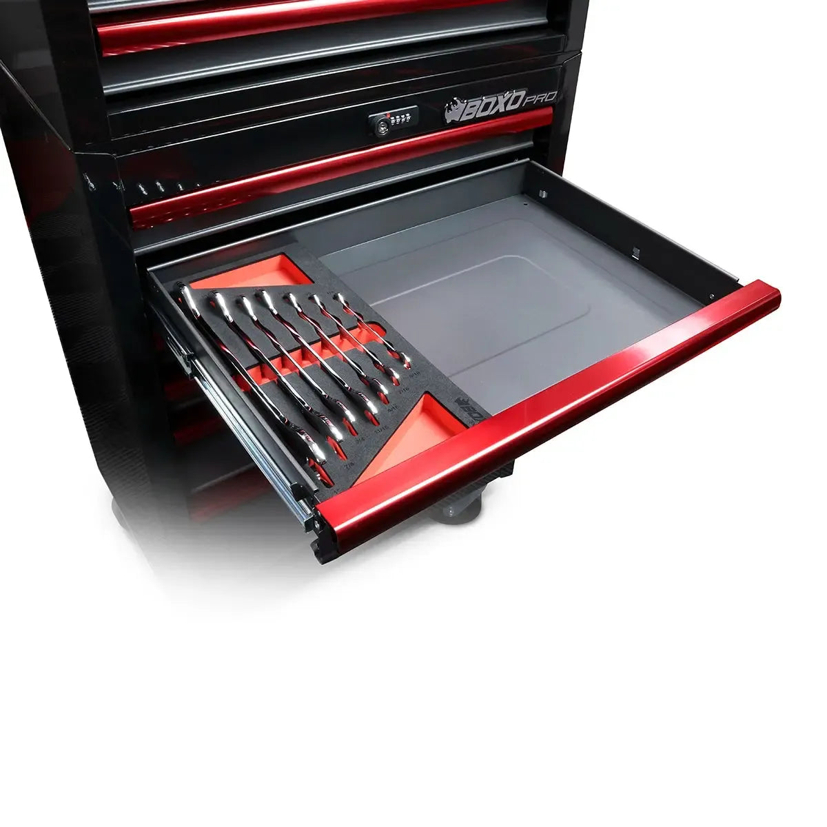 Happybuyes 7-Piece SAE Ultra-Thin Double Open End Wrench Set | 1/3 Drawer EVA Foam BX746-R2