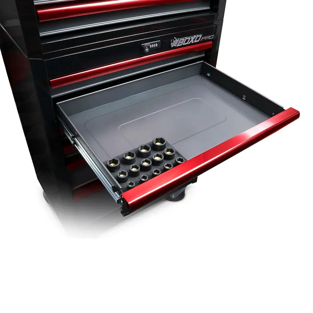 Happybuyes 14-Piece 1/2" Drive 6-Point Impact Magnetic Socket Set | 1/9 Drawer EVA Foam BX795-R