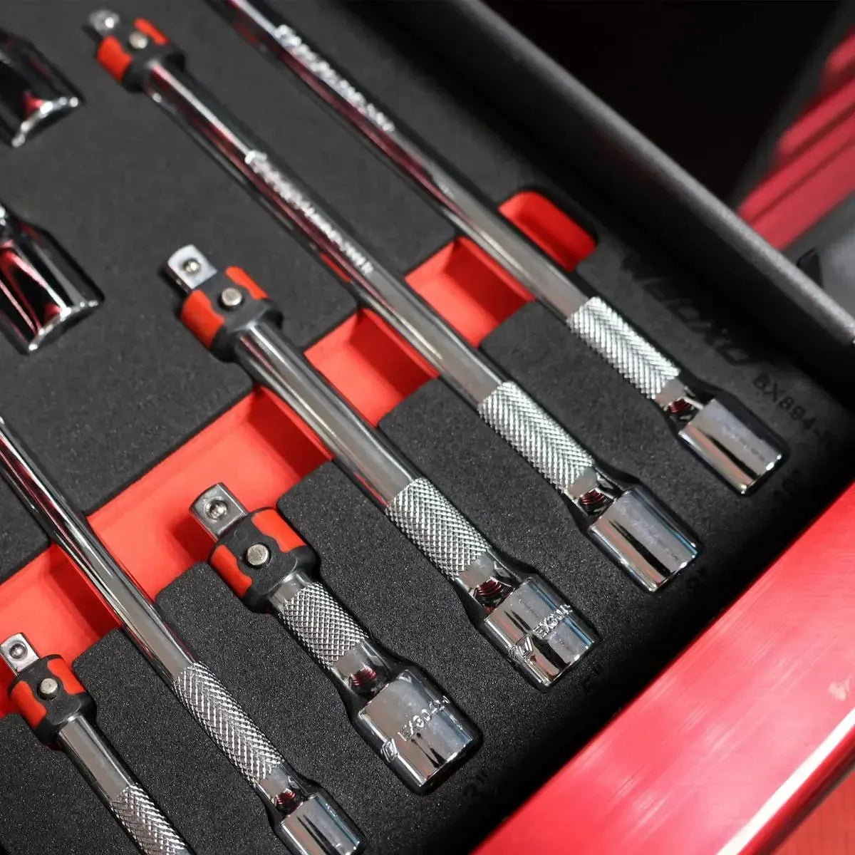 Happybuyes 11-Piece Master Quick Release Locking Extension Bar Set | 1/3 Drawer EVA Foam BX894-R2