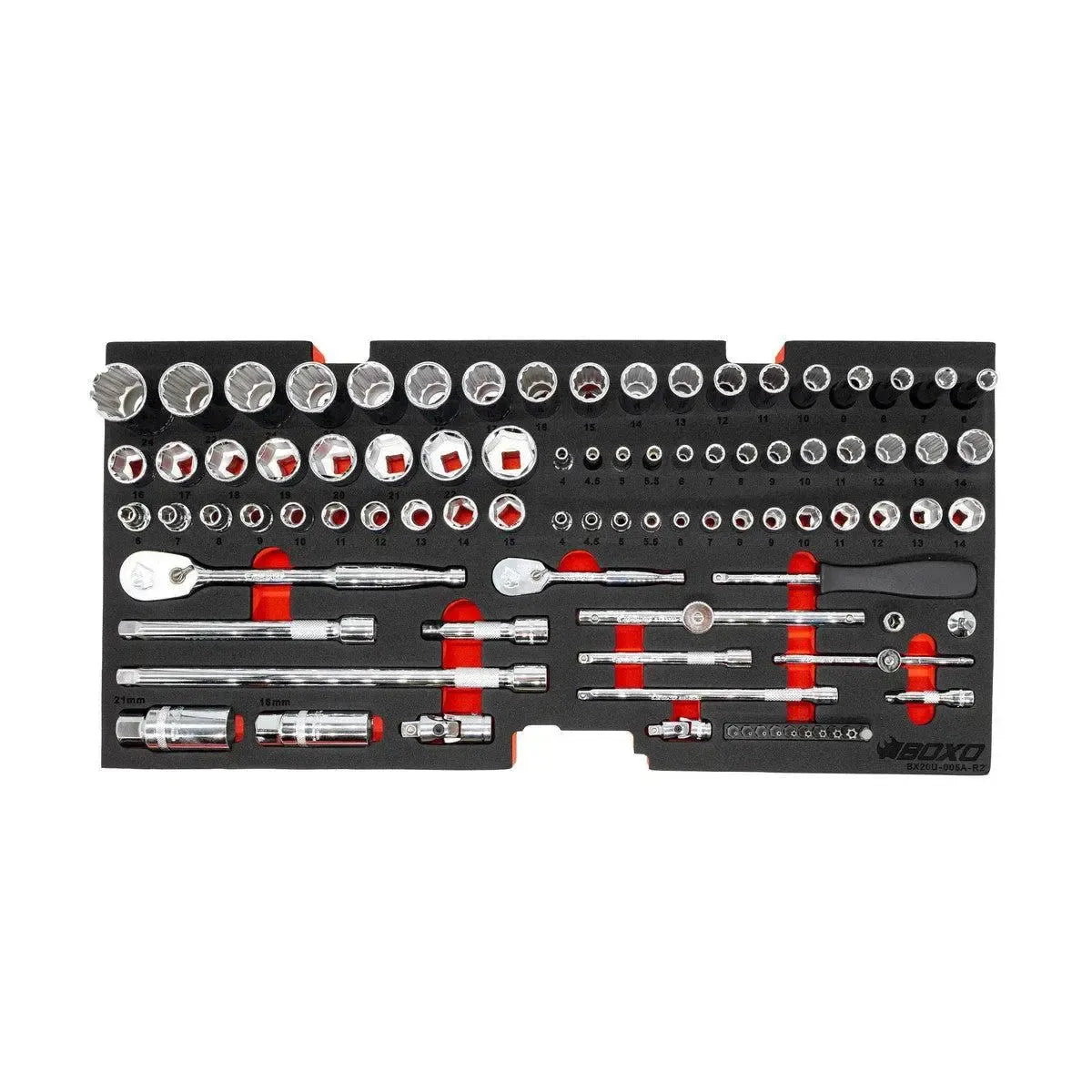 Happybuyes 133-Piece Metric 3-Drawer Hand Carry Tool Box ECC20301-001R2SBK1