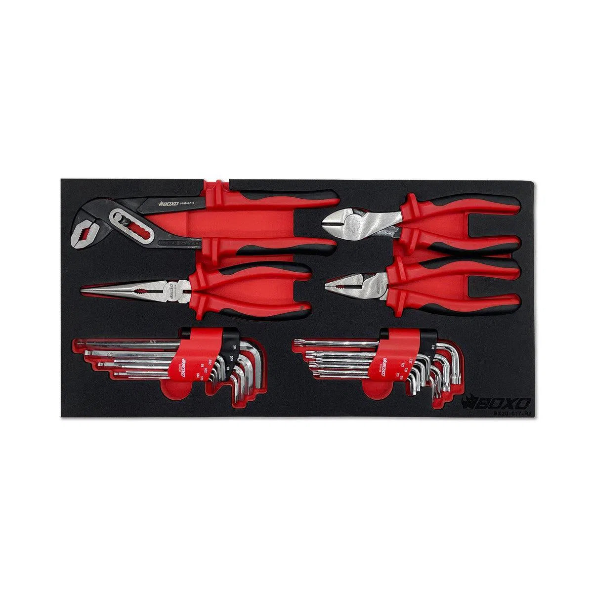 Happybuyes 117-Piece SAE Tool Set for 3-Drawer Hand Carry Box BXE002-R2