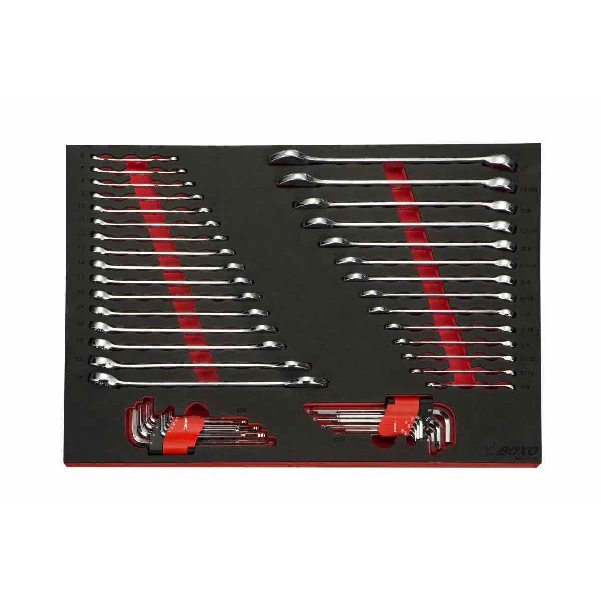 Happybuyes Pro Series | Loaded 53" 20-Drawer Rolling Tool Box | White and Blue 53TBM-W-B1