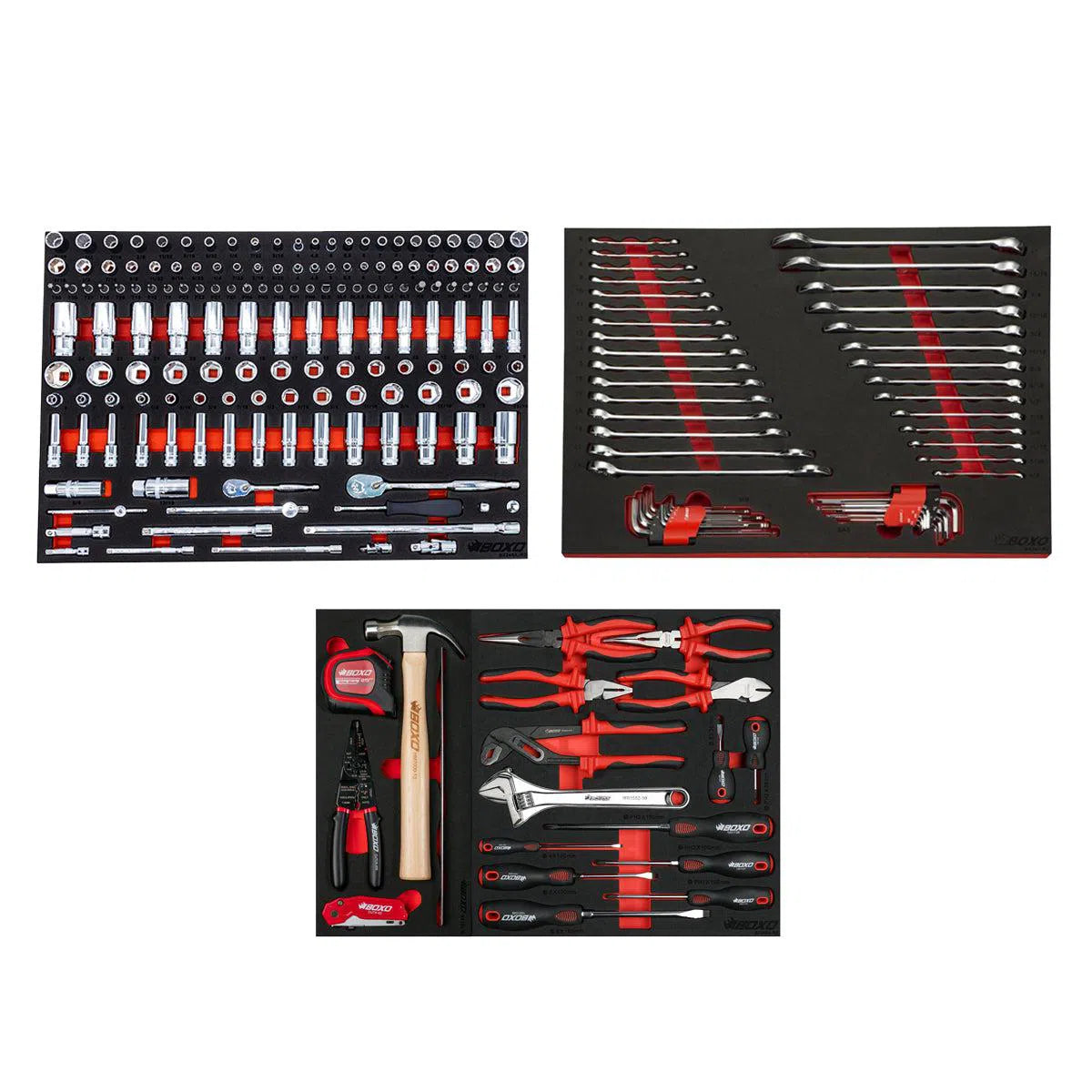 Happybuyes Pro Series | Loaded 53" 20-Drawer Rolling Tool Box | Black and Blue 53TBM-BK-B1