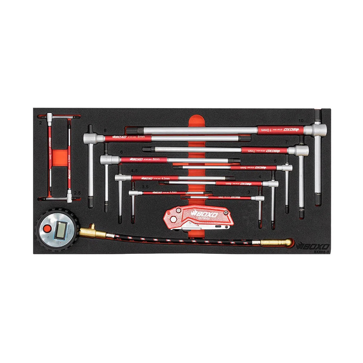 Happybuyes KartBox | 69-Piece Metric Karting 3-Drawer Hand Carry Tool Box GOKARTBX1-BK