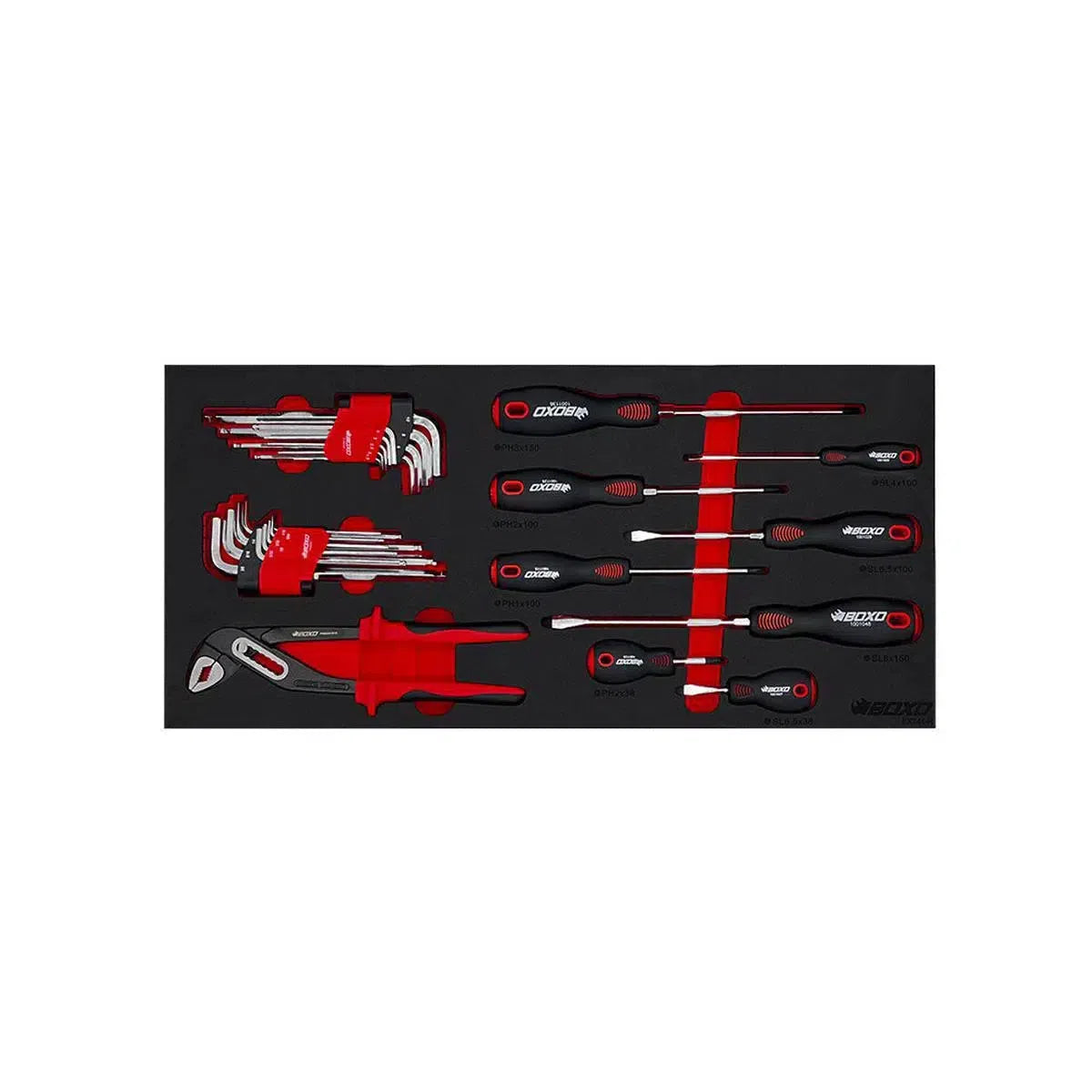Happybuyes 159-Piece, 6 and 12-Point, Metric and SAE Combo Tool Set for 5-Drawer Hand Carry Box BXE058-R2