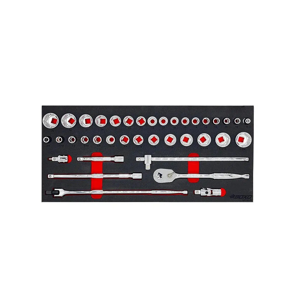 Happybuyes 227-Piece Metric and SAE Combo 5-Drawer Hand Carry Tool Box ECC26501L-227SBK