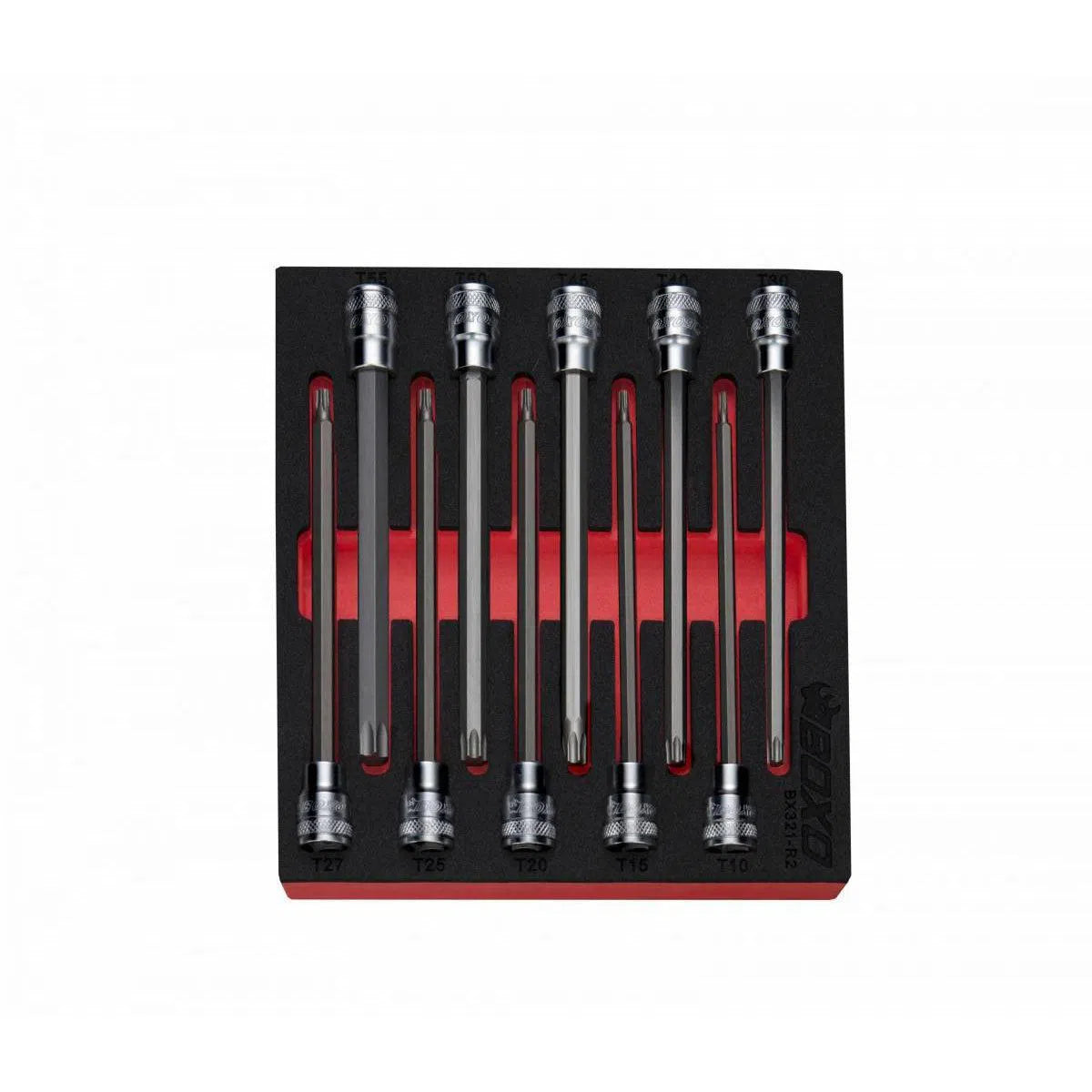 Happybuyes 10-Piece 3/8" Drive Long Torx Bit Socket Set | 1/6th EVA Foam BX321-R2