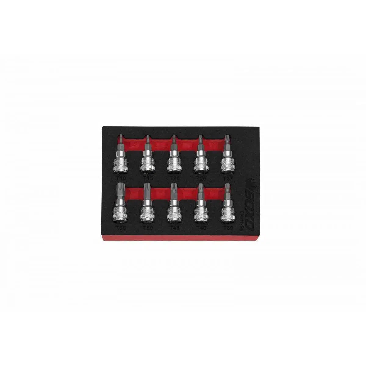 Happybuyes 10-Piece 3/8" Drive Standard Length Torx Bit Socket Set | 1/9th EVA Foam BX311-R2