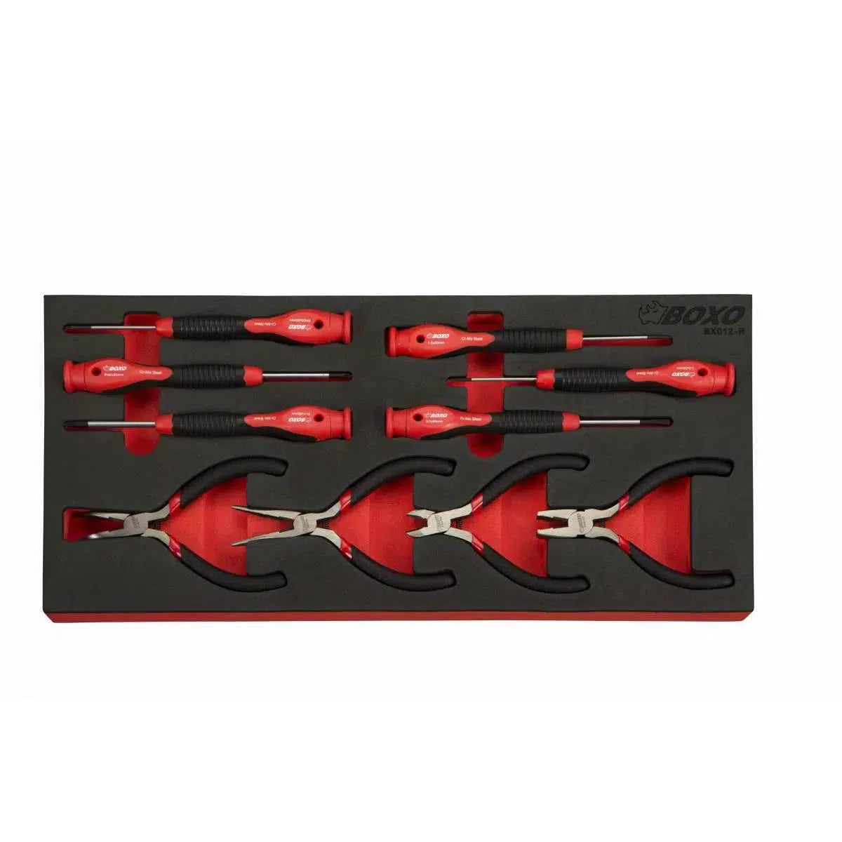 Happybuyes 10-Piece Precision Screwdriver & Mini Plier Set | 1/3rd EVA Foam BX012-R
