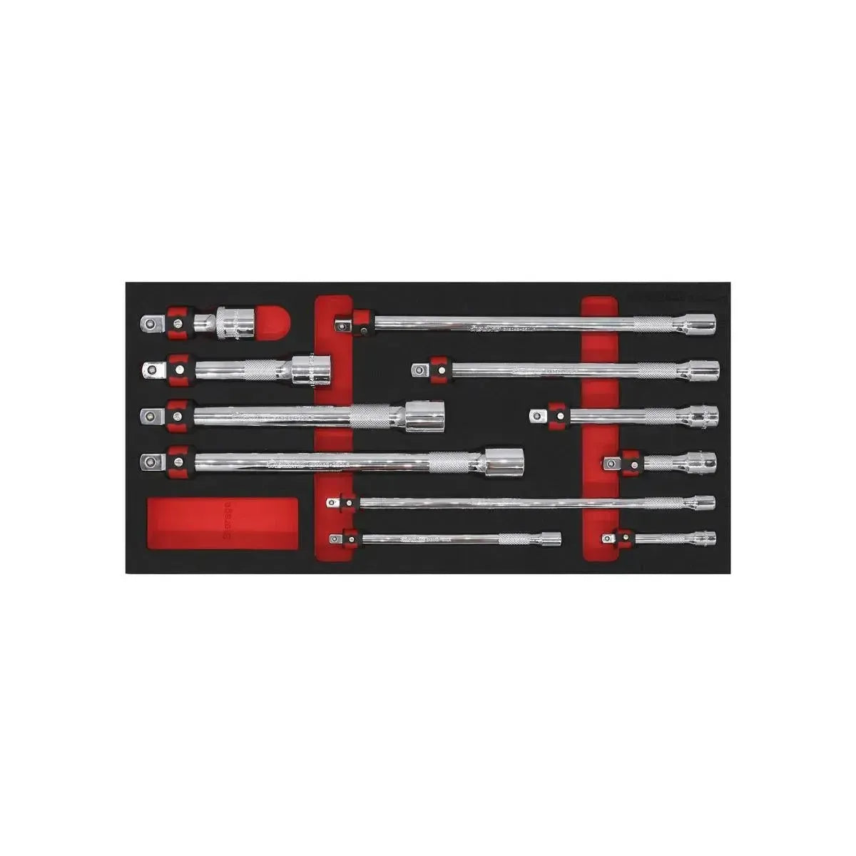 Happybuyes 11-Piece Master Quick Release Locking Extension Bar Set | 1/3 Drawer EVA Foam BX894-R2