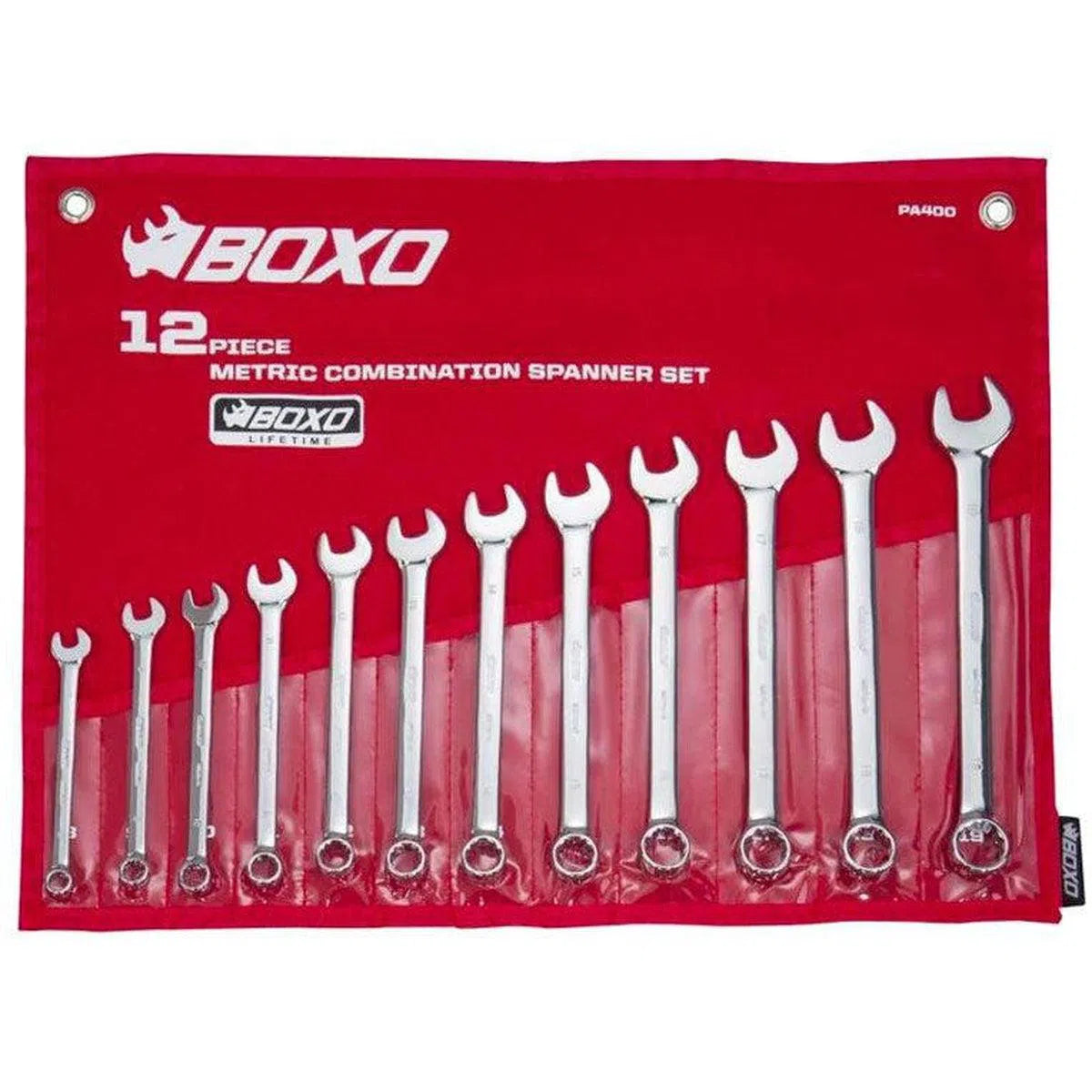 Happybuyes 12-Piece Metric Combination Wrench Set (8-19mm) PA400