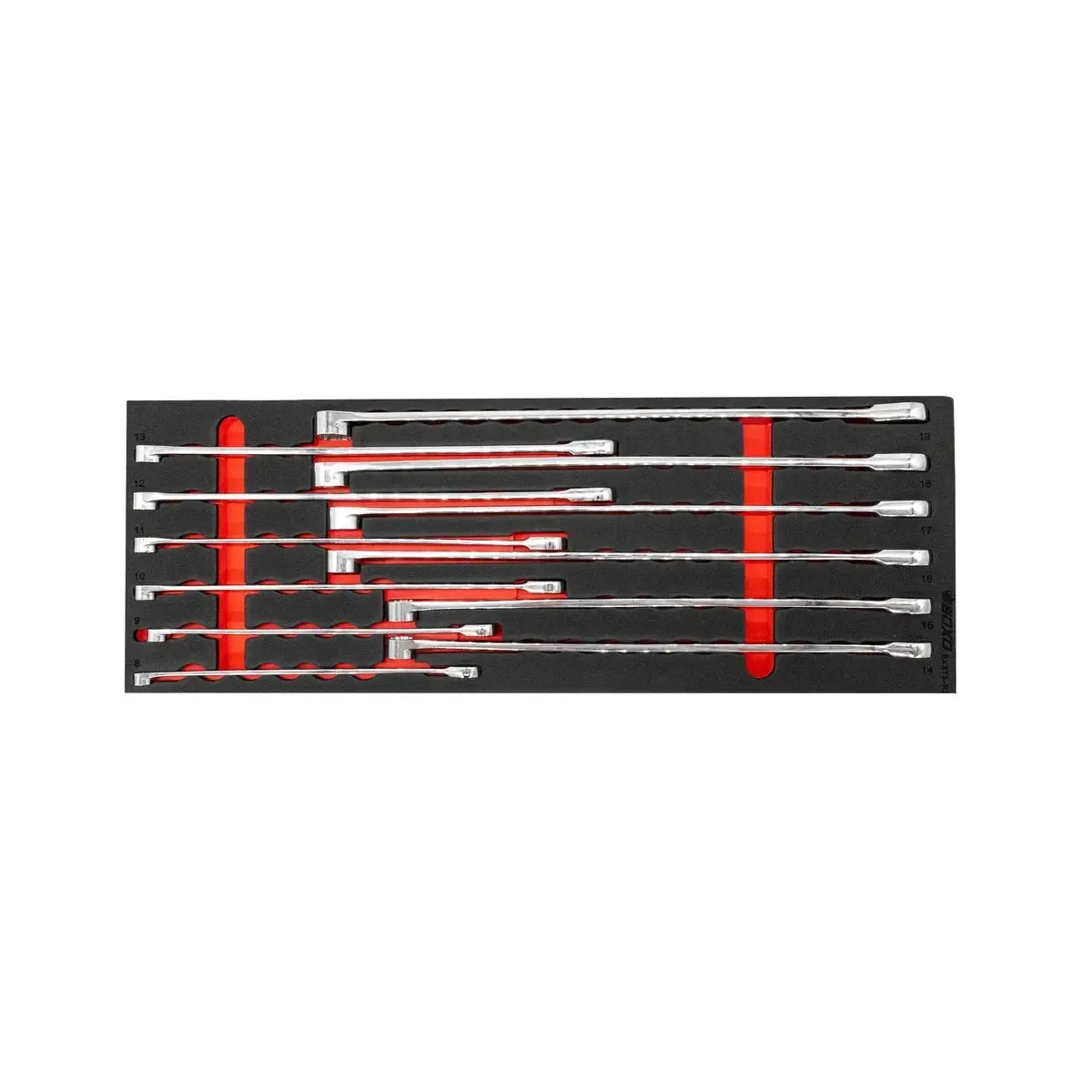 Happybuyes 12-Piece Metric Extra Long Ratcheting Box Spanner Set BX873-R2