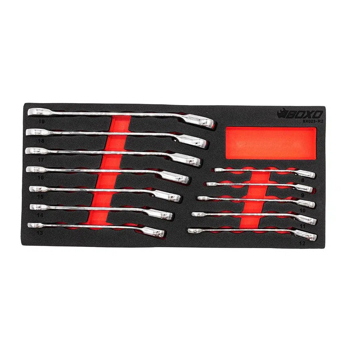Happybuyes 12-Piece Metric Reversible Ratcheting Wrench Set | 1/3rd EVA Foam BX023-R2
