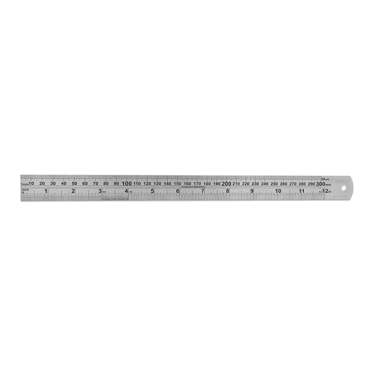 Happybuyes 12" Steel Ruler with Conversion Table MT-SR-300