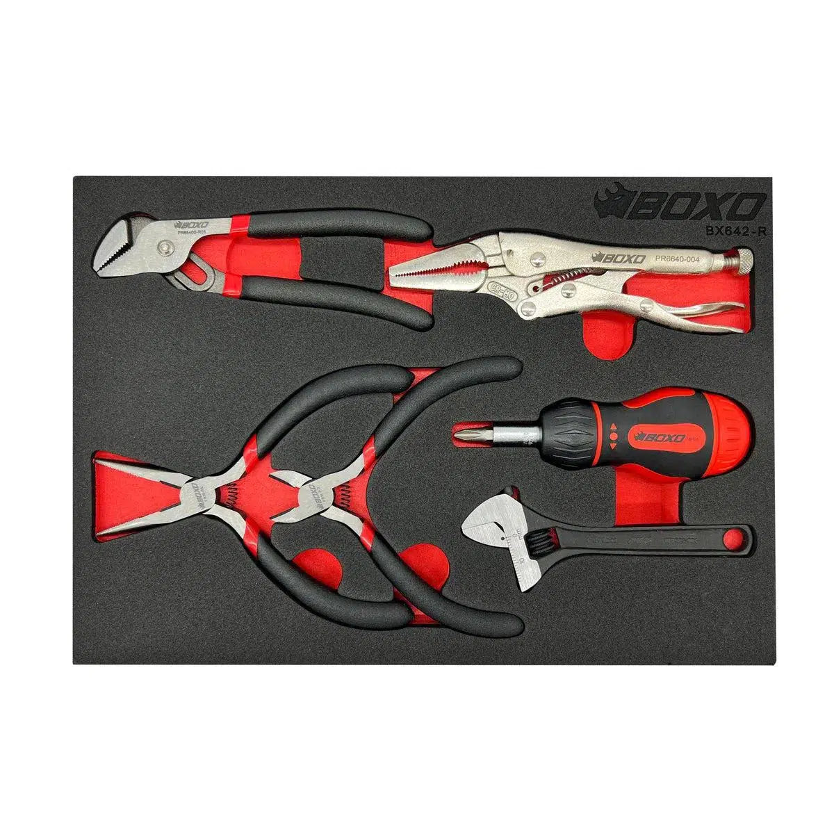 Happybuyes 13-Piece Precision Mini Pliers, Wrench & Stubby Ratchet Screwdriver Set | 2/9th EVA Foam BX642-R
