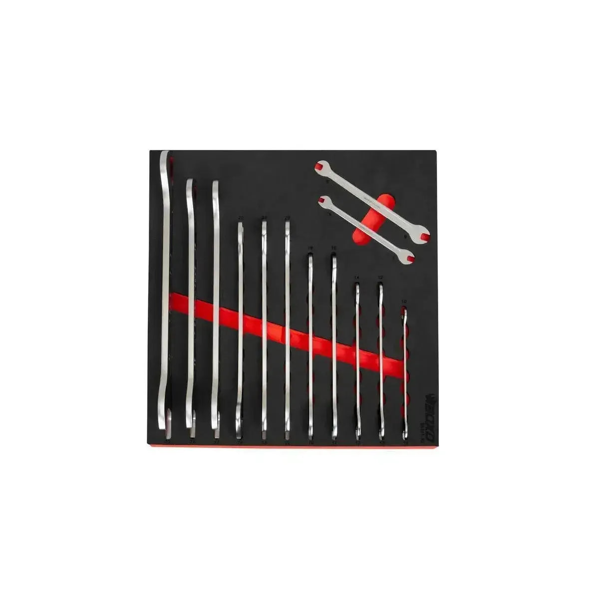 Happybuyes 13-Piece Ultra-Thin Double Open-Ended Spanner Set | 1/6 Drawer EVA Foam BX541-R2