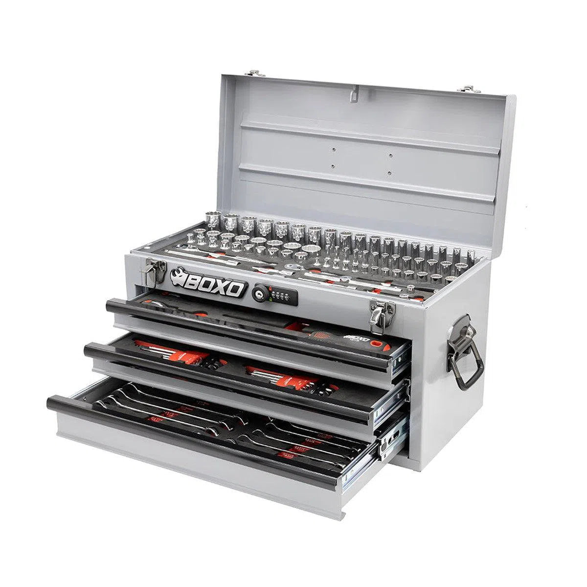 Happybuyes 133-Piece Metric 3-Drawer Hand Carry Tool Box ECC20301-001R2NGY1