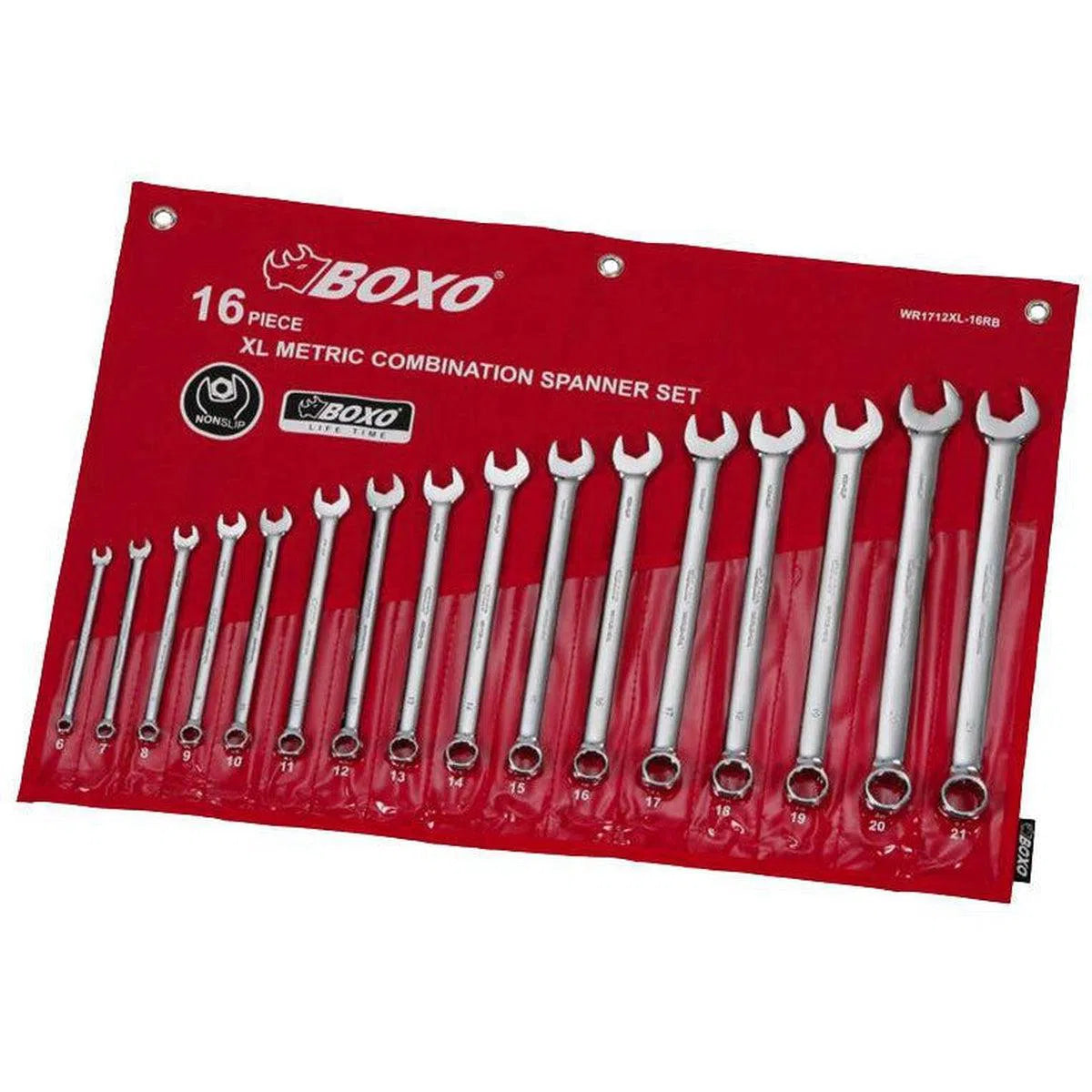 Happybuyes 16-Piece Metric XL Combination Wrench WR1712XL-16RB