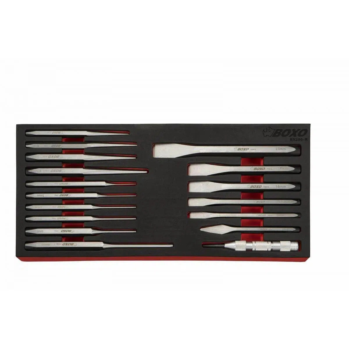Happybuyes 17-Piece Punch & Chisel Set | 1/3rd EVA Foam BX250-R