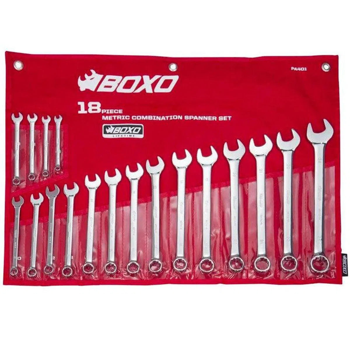 Happybuyes 18-Piece Metric Combination Wrench Set (6-24mm) PA401