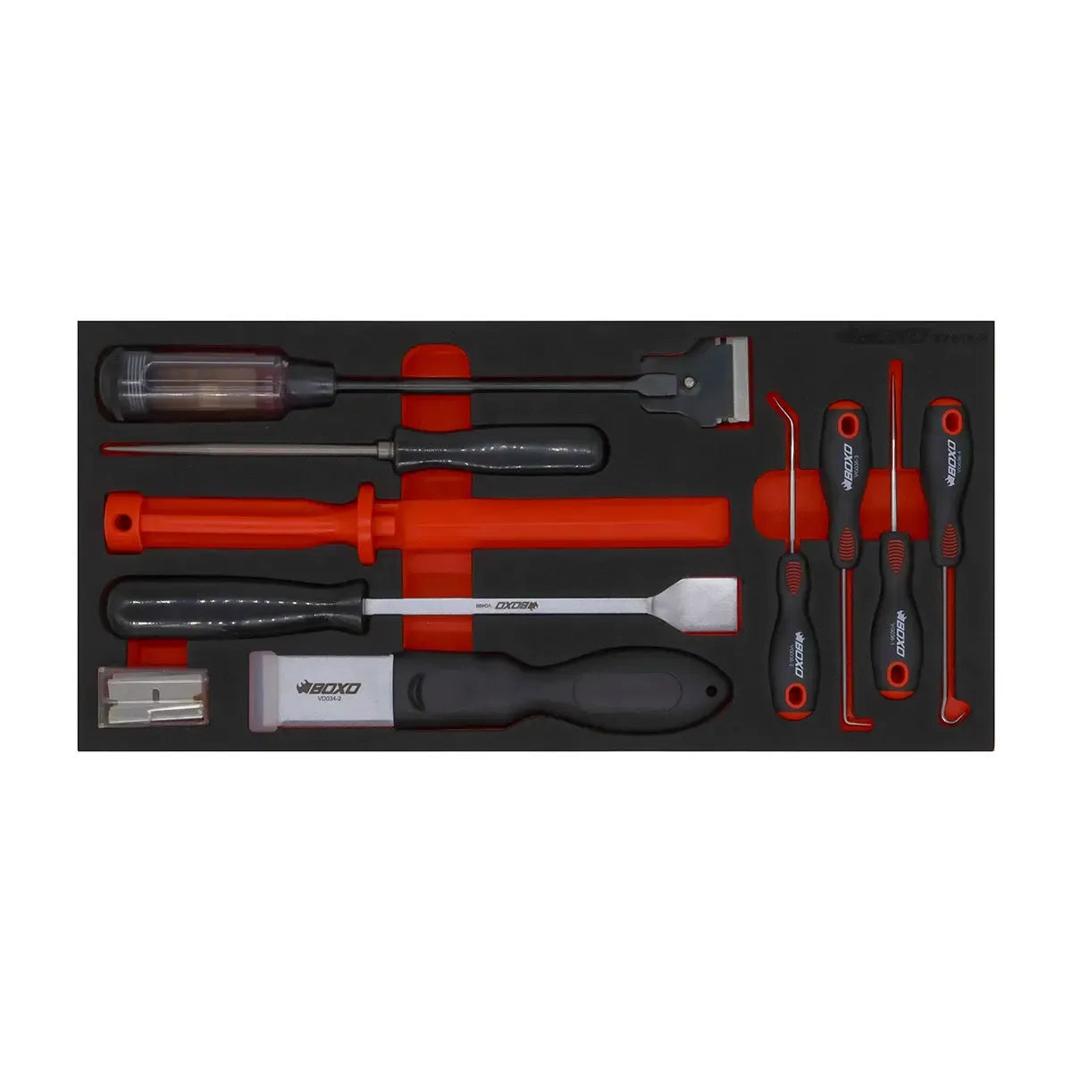 Happybuyes 19-Piece Scraper Tool Set | 1/3 Drawer EVA Foam BX845-R