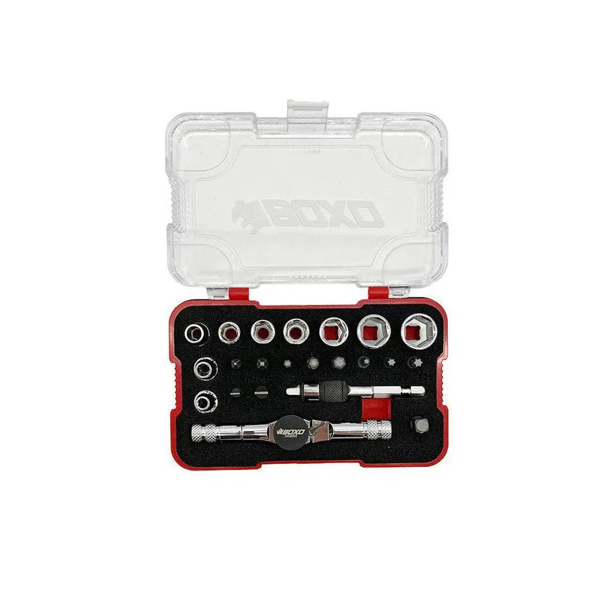 Happybuyes 22-Piece Ratchet Bit Driver T-Handle, Socket And Bit Set P507-R2