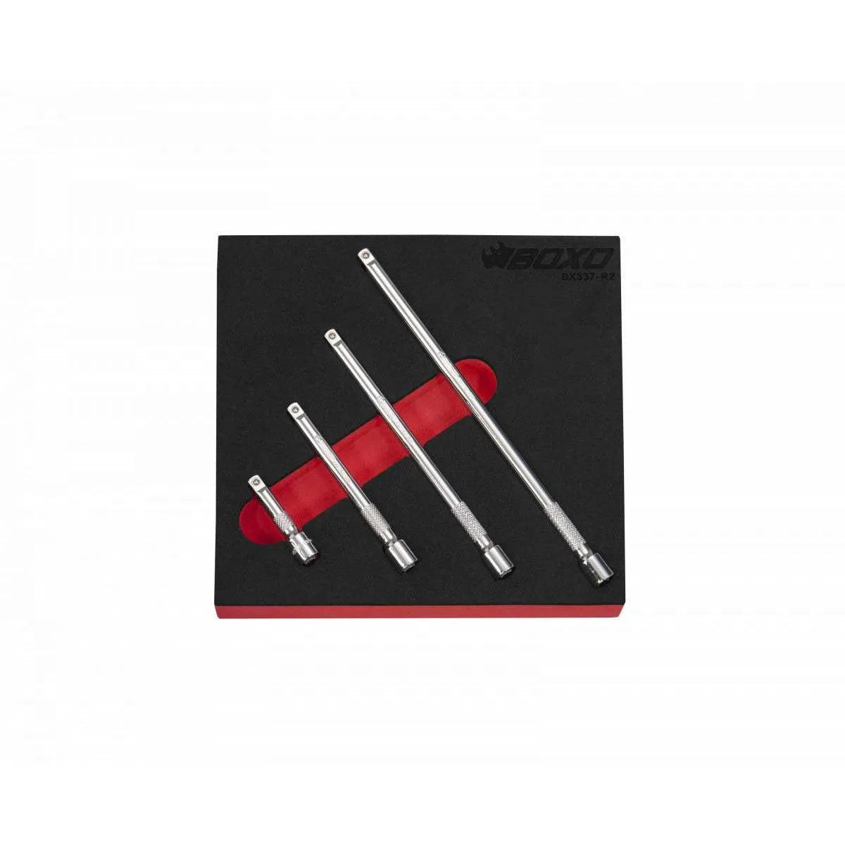 Happybuyes 4-Piece 1/4" Drive Socket Extension Bar Set | 1/6th EVA Foam BX337-R2