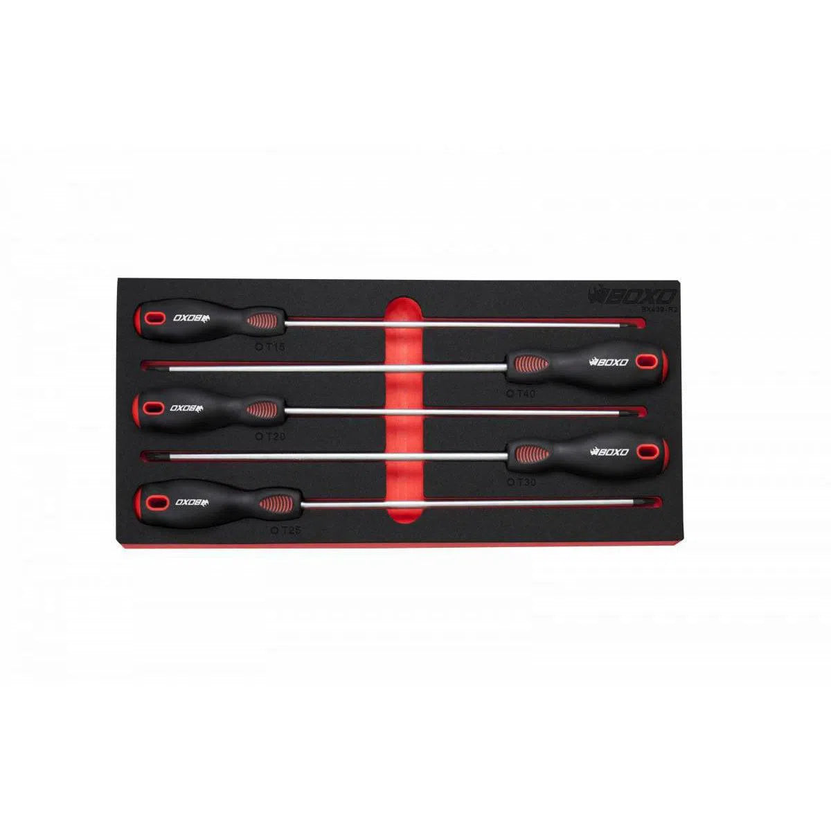 Happybuyes 5-Piece Long Reach Torx Screwdriver Set | 1/3rd EVA Foam BX439-R