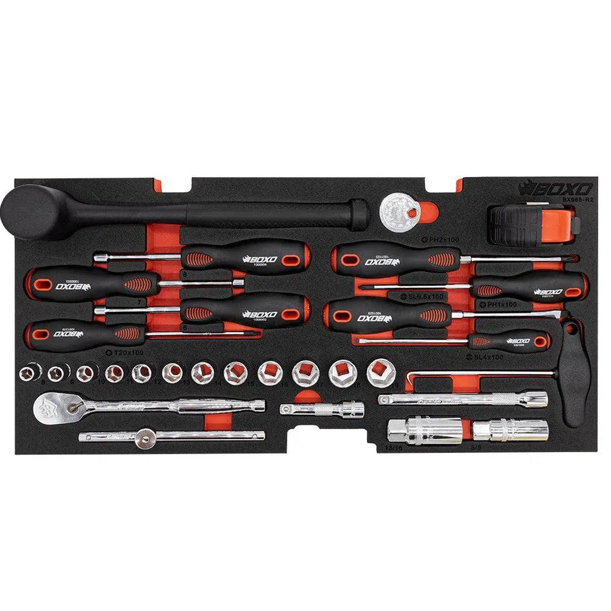 Happybuyes KartBox | 69-Piece Metric Karting 3-Drawer Hand Carry Tool Box GOKARTBX1-BK