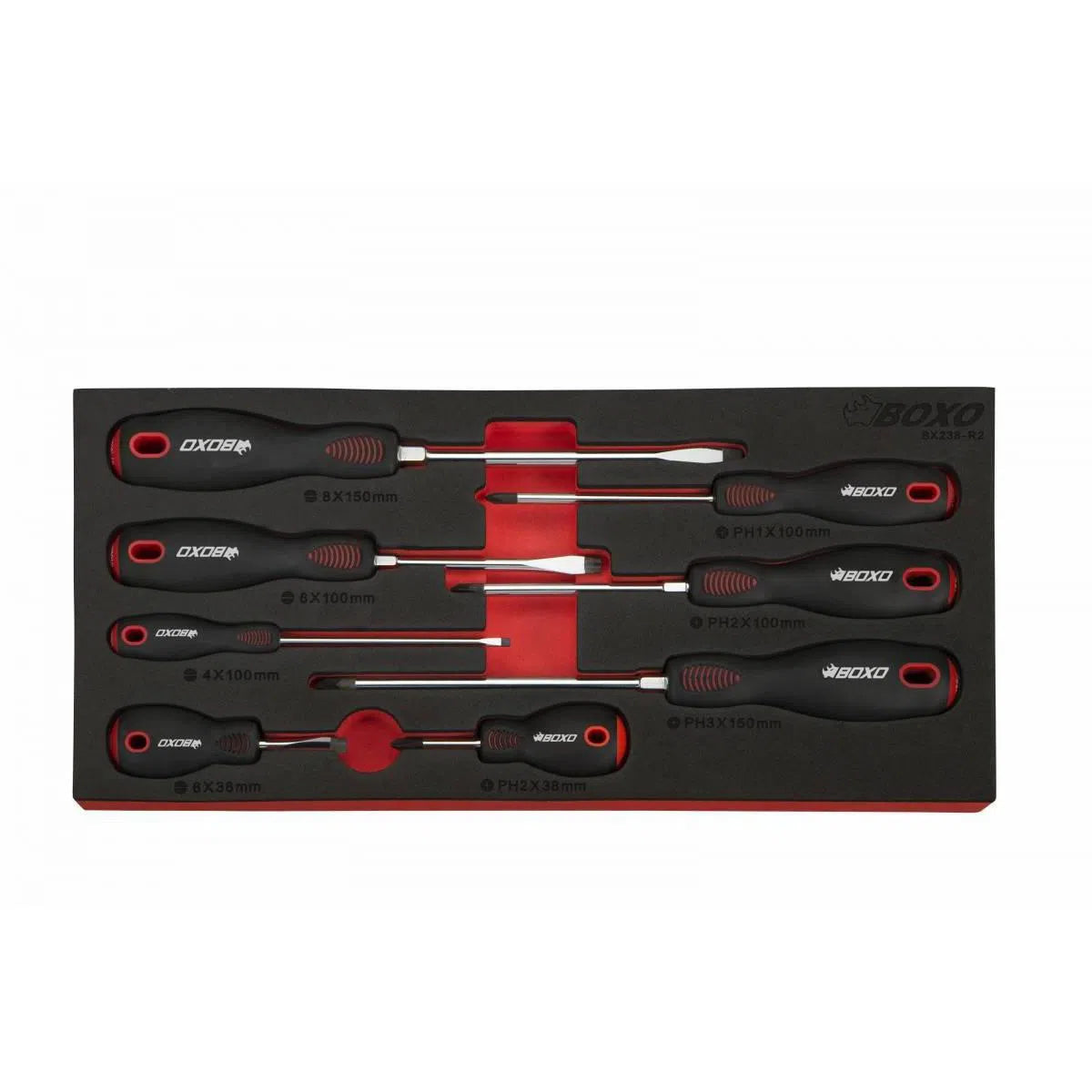 Happybuyes 8-Piece Screwdriver Set | 1/3rd EVA Foam BX238-R2