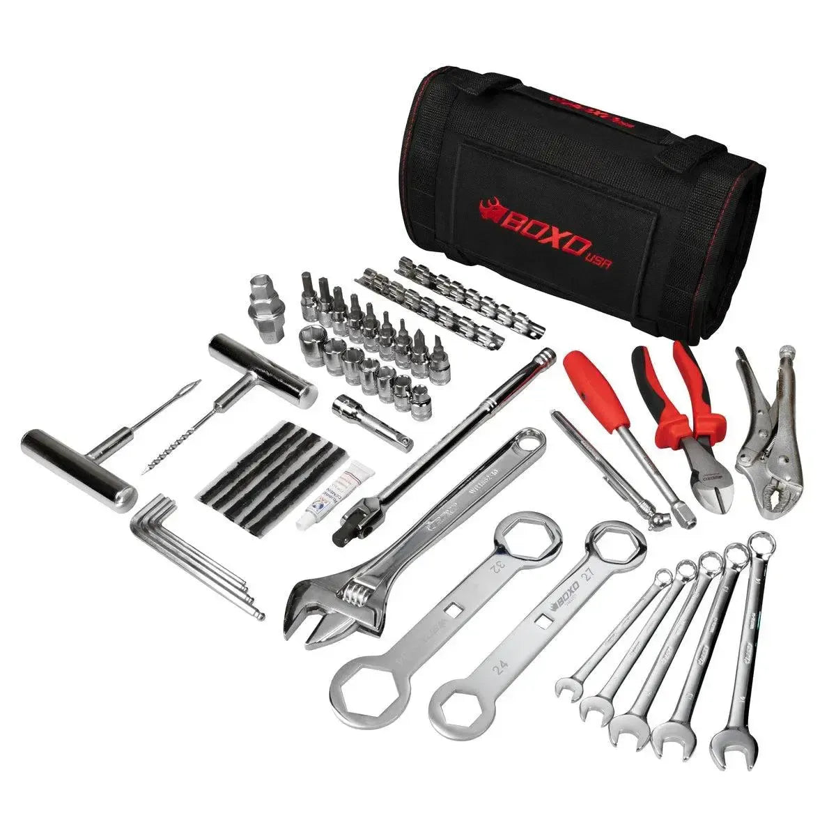 Happybuyes Adventure Motorcycle Roll | 40-Piece Metric Motorcycle Tool Kit PA923