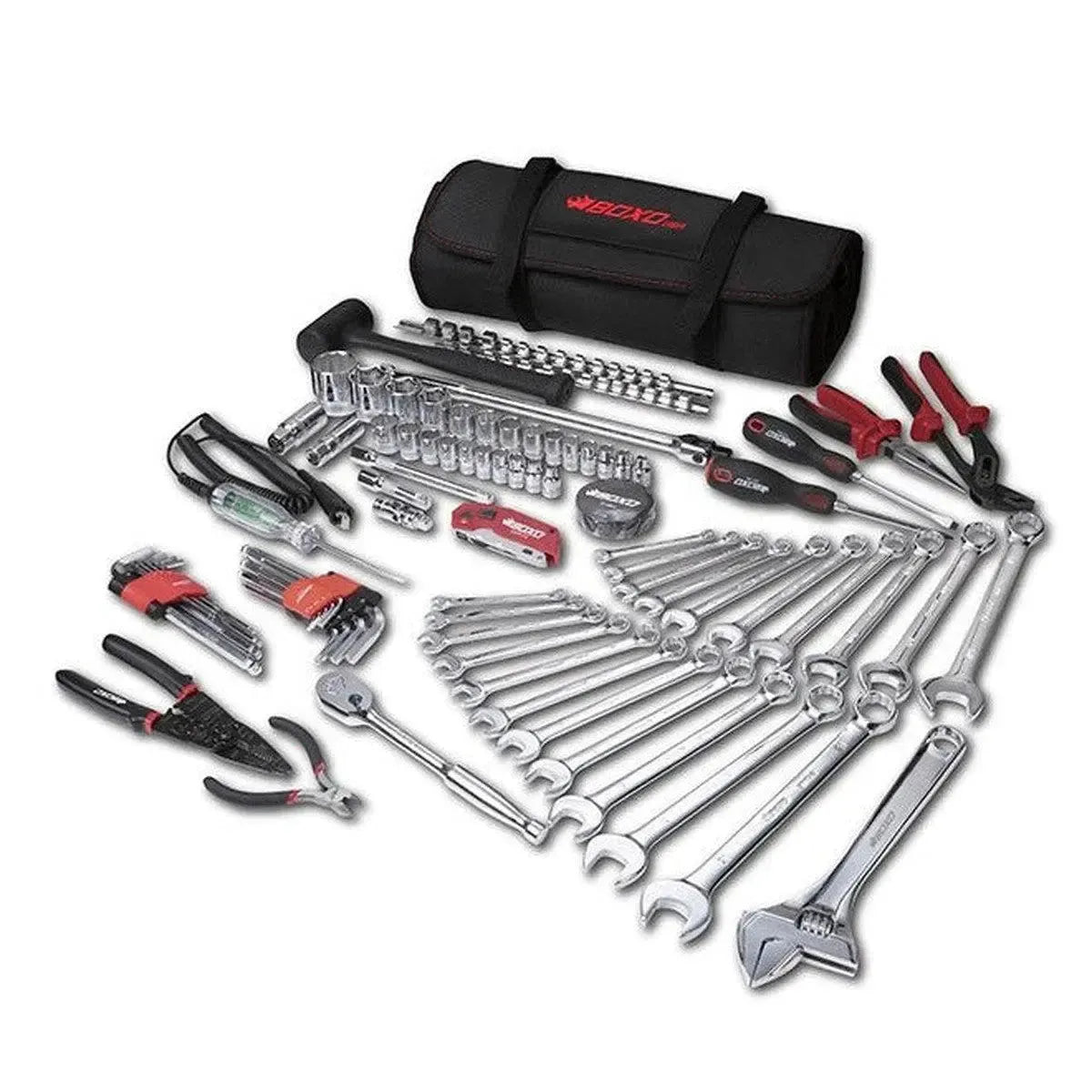 Happybuyes Combo Tool Roll | 82-Piece Metric and SAE Tool Roll and Dry Bag PA922