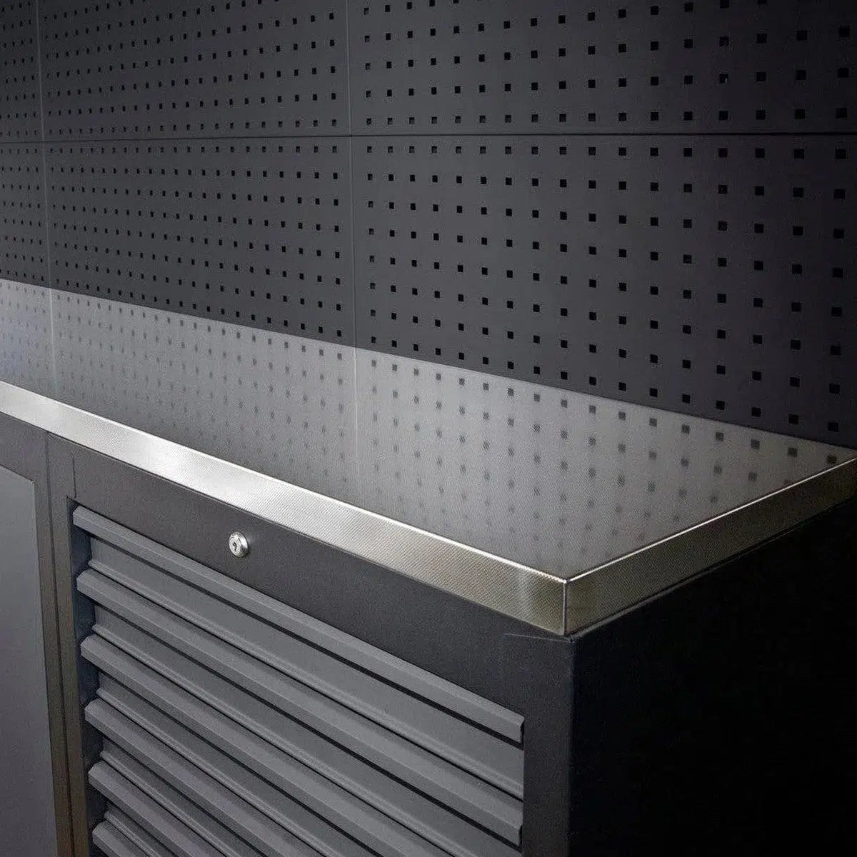 Happybuyes Dimpled Stainless Worktop 53.42" W x 19.68" D x 1.5" H MSS005-08A