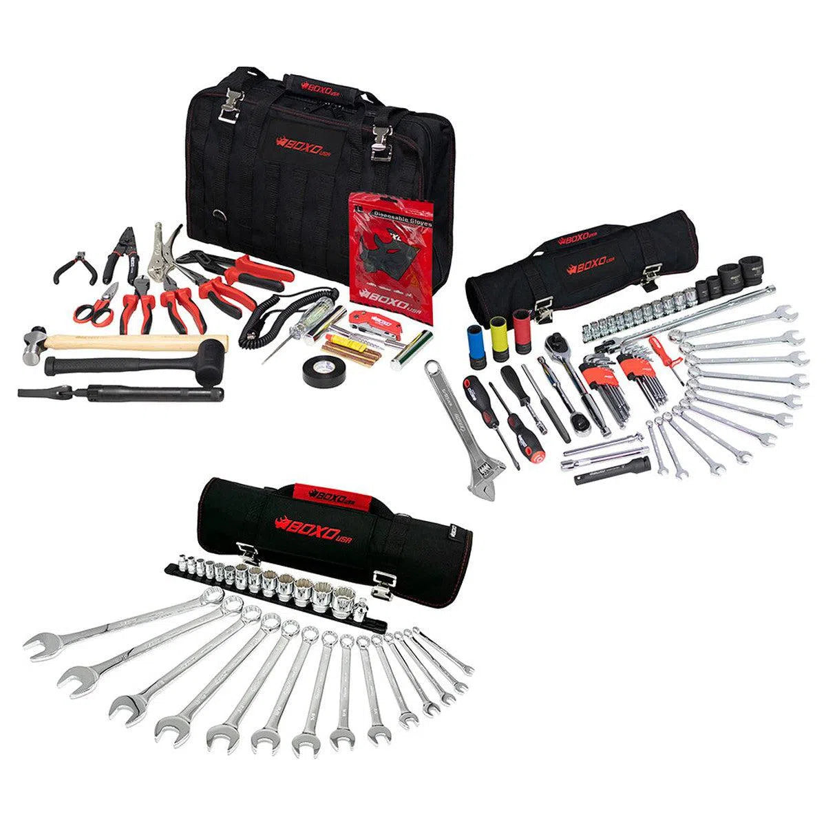 Happybuyes Off-Road Bag Combo | 108-Piece Off-Road Tool Bag and SAE Tool Roll PA916WSAE