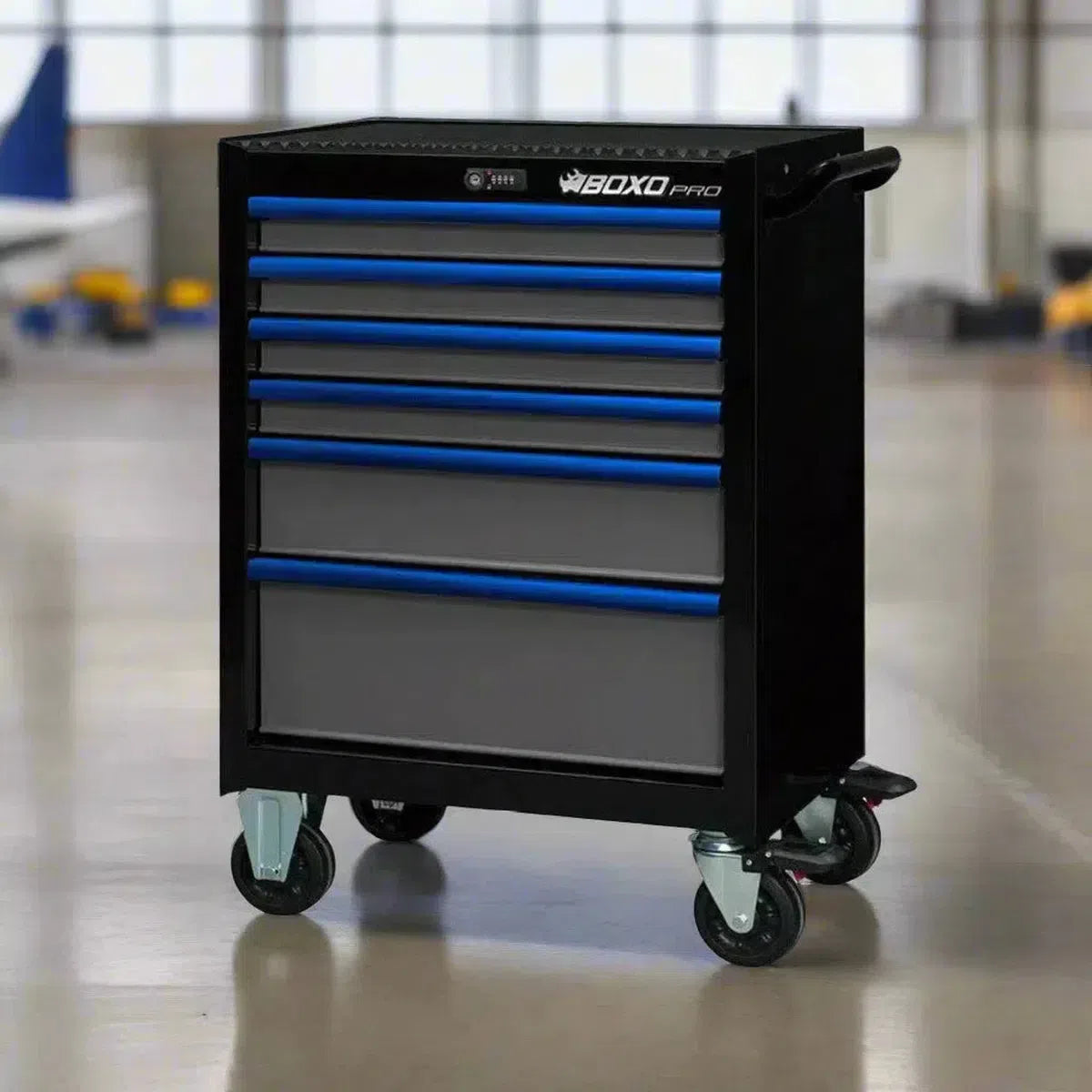 Happybuyes Pro Series | 26" 6-Drawer Rolling Tool Box UAT2661L-BK-B