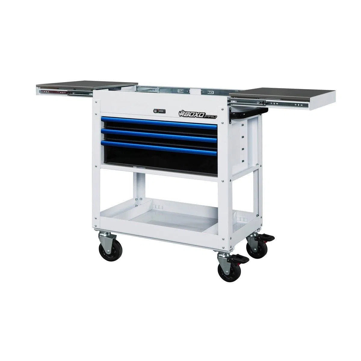 Happybuyes Pro Series | 35" 3-Drawer Slide-Top Service Cart Tool Box UAS340071L-W-B