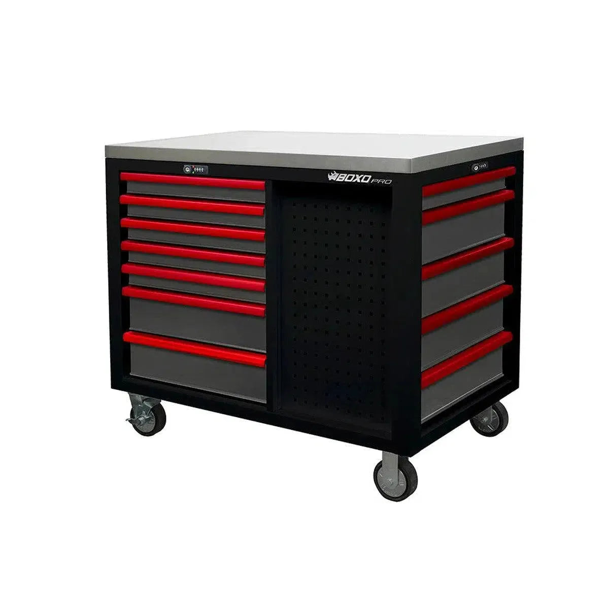 Happybuyes Pro Series | 45” 12-Drawer Workstation Tool Box UAT451121L-BK-R