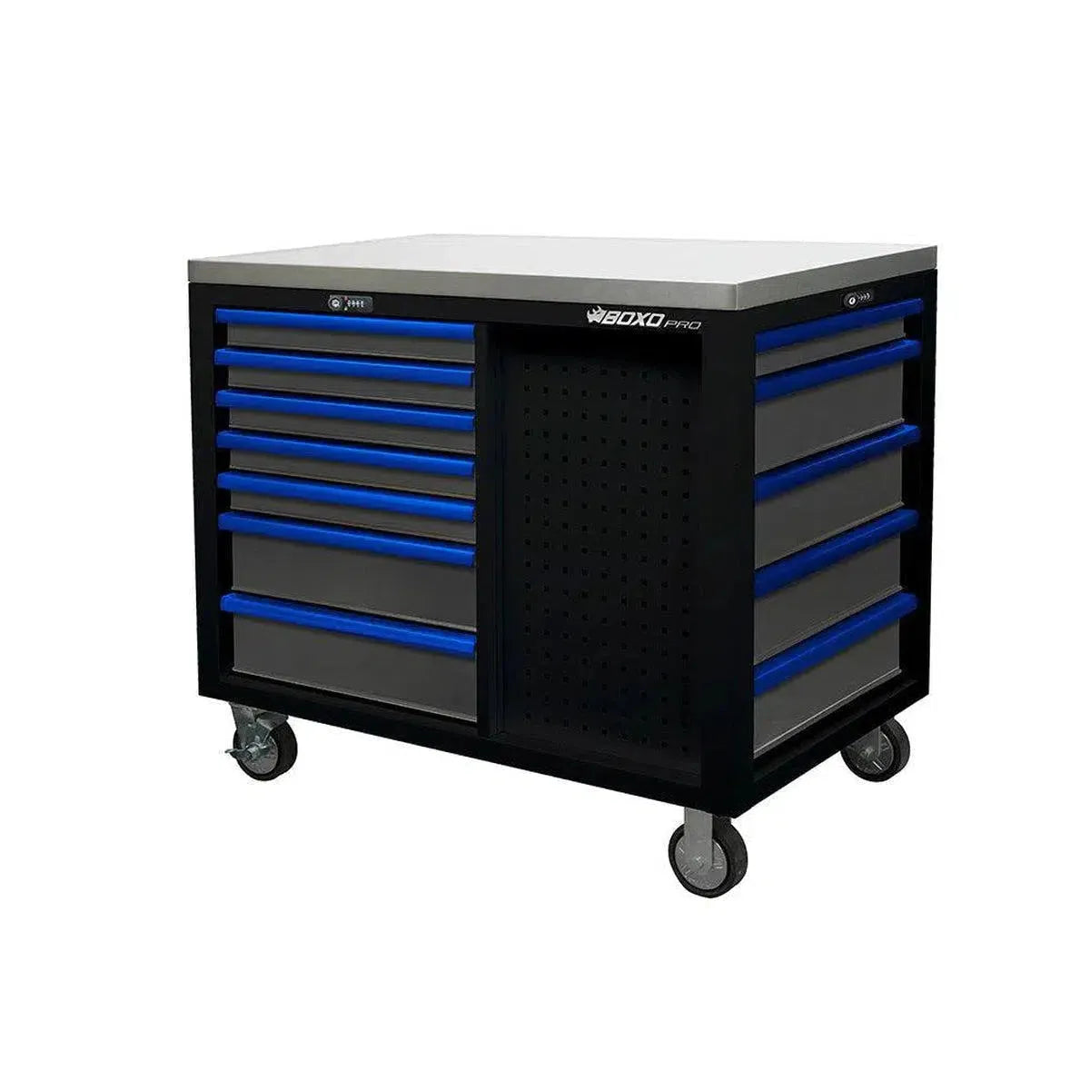 Happybuyes Pro Series | 45” 12-Drawer Workstation Tool Box UAT451121L-BK-B