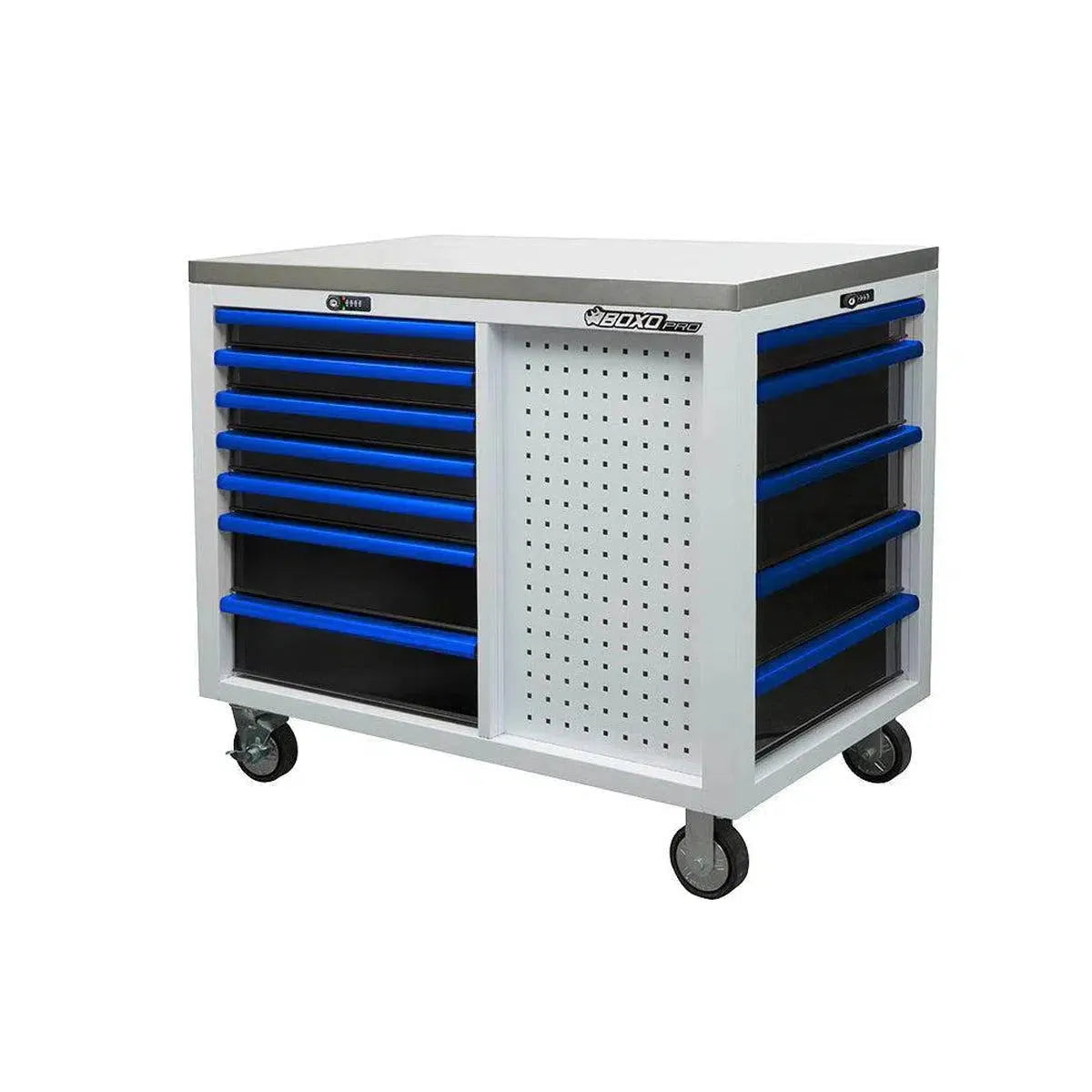 Happybuyes Pro Series | 45” 12-Drawer Workstation Tool Box UAT451121L-W-B