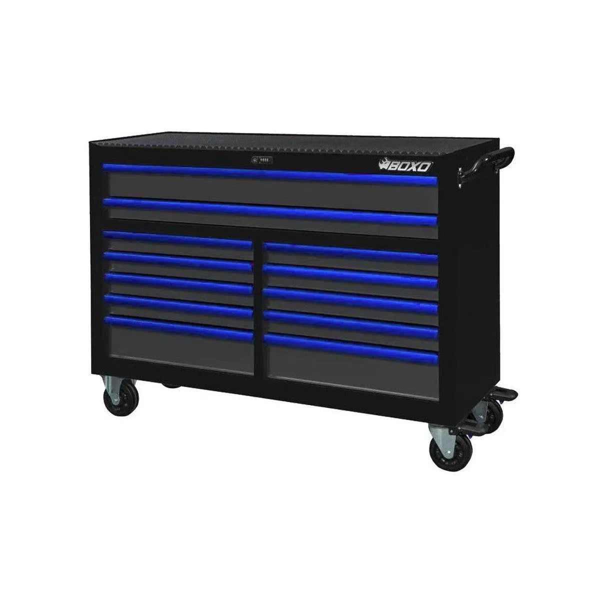 Happybuyes Pro Series | 53" 12-Drawer Rolling Tool Box UAT530121-BK-B