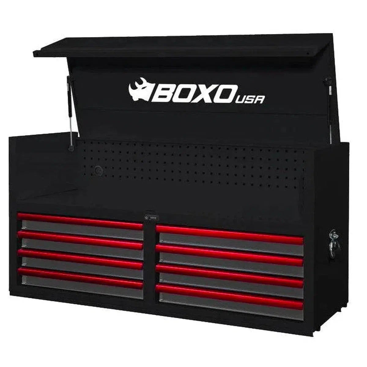 Happybuyes Pro Series | 53" 8-Drawer Top Chest Tool Box UAC53081LM-BK-R