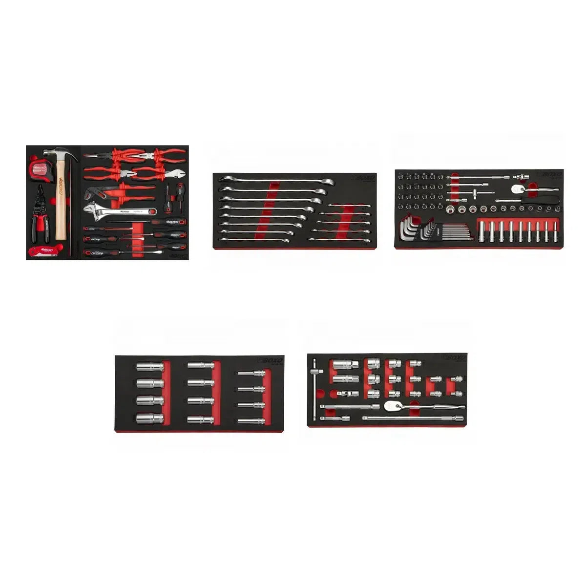 Happybuyes SAE 12-Point Master Tool Set | Starter, 130-Pieces S12MTS-1